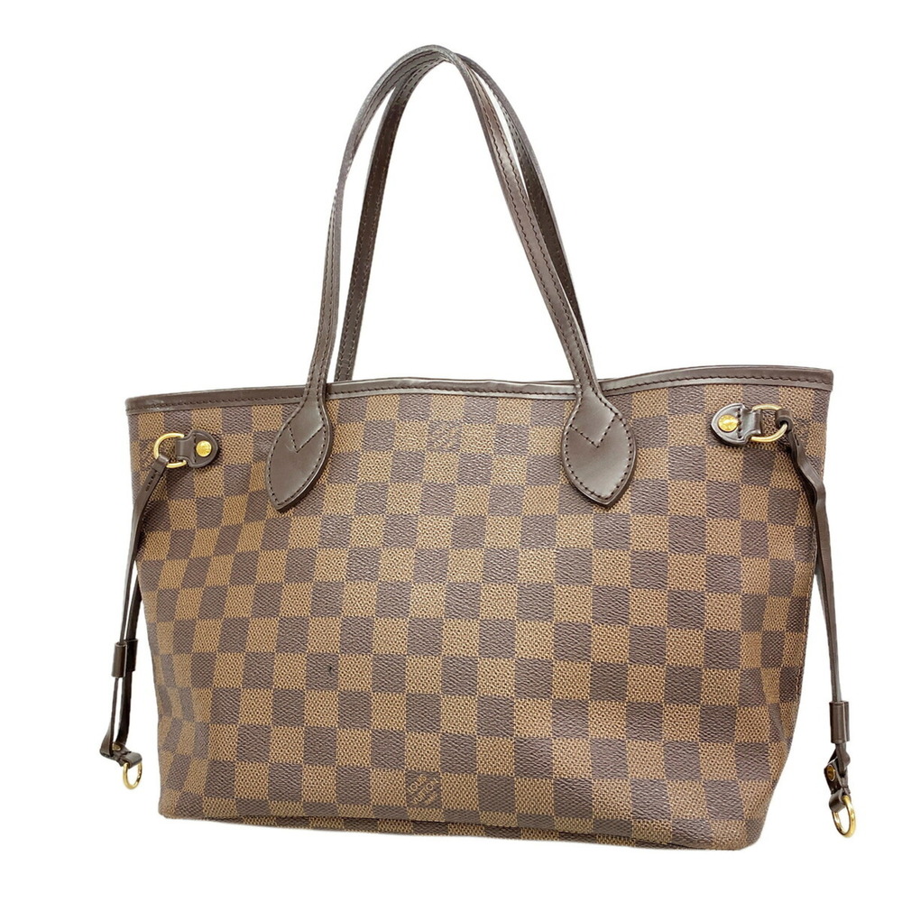 LOUIS VUITTON Authentic Brown Damier Neverfull PM Tote Bag